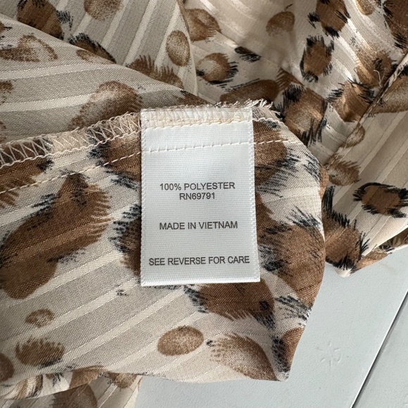 Roz & Ali Animal Print Sheer Blouse - Picture 9 of 10